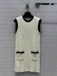 Vestido 2024 novo verão outono o pescoço designer de moda vestidos do mesmo estilo dres c0515