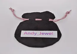 Pink Ribbon Schwarze Samtbeutel passen Perlen in europäischer Stil.