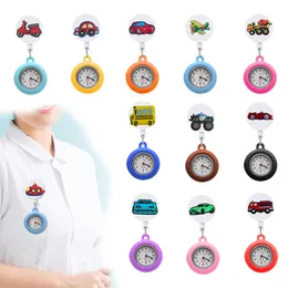 Other Clocks Accessories Transportation 1 Clip Pocket Watches Sile Brooch Fob Medical Nurse Watch Hang Clock Gift Quartz Movement Stet Otbme