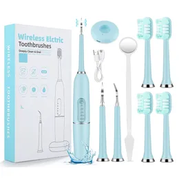 Escova de dentes elétrica Whitening househening ipx7 escovas de dentes à prova d'água removedor de cálculo dental automático 240511
