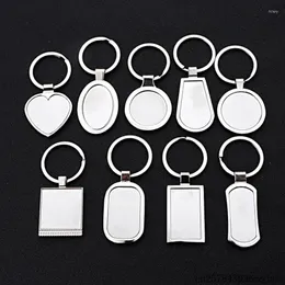 Party Favor 100 PCS Metal Blank Keychains Advertising Keyrings For Promotional Presents Favors Keyring Birthday Wedding Present