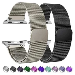 Assista Bands Apple Strap Milan 44mm 40mm 45mm 49mm 41mm 38mm 42 I Série 9 3 6 5 SE 7 8 Ultra 2 Q240514