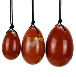 3pcs Natural Red Jasper Yoni Egg Jade Eggs For Women Kegel Exercise Tighten Vaginal Muscle Ben Wa Massage Ball7572384