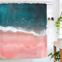 Duş perdeleri basit cazibe okyanus perdesi dekoru modern norik banyo ürünleri rideaux de douche ev bahçe malzemeleri