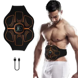 Abs Trainer Belt EMS Abdominal Muscle Stimulator Electric Toning Belts USB Waist Belly Weight Loss Home Gym Fitness Massager 240514