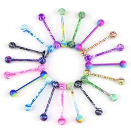 Barefoot Sandals Paint Barbell Tongue Piercing Nipple Nail Stainless Steel Ear Bone Body Jewelry For Drop Delivery Dhouc