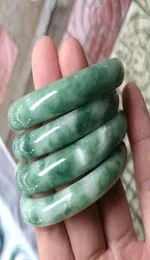 Bangle Natural Jadeite Color рука, вырезанный круглый нефрит браслет модный бутик, ювелирные ювелирные изделия Women039s светло -зеленый плавучий цветок1312971