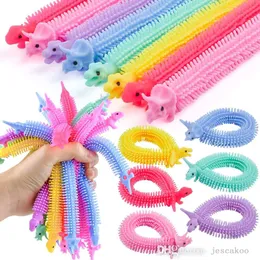 Fidget Toys TPR Stress Reliever Toys Kids Adults Cute Funny Unicorn Dinosaur Stretchy String Sensory Toy Decompression Pull Rope Anxiety Relief Gifts