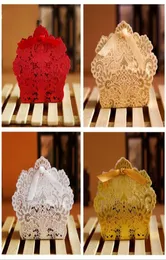 Laser Cut Hollow Lace Flower White Gold Red Candy Box Wedding Party Sweets Candy Gift Favour Favors Boxes9298792