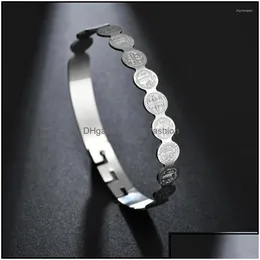 Bracciale in acciaio inossidabile in acciaio inossidabile braccialetto per donne per donne oro rosa/oro/sier metall