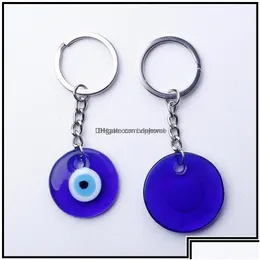 Schlüsselringe Schlüsselringe Schmuck türkisch böse blaue Augen Keychain Auto Ring Amet Lucky Charm Hanging Pendant Jewerly Drop Lieferung 2021 JJC5W DH5DA