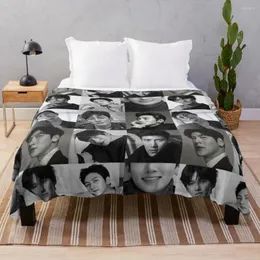 Coperte ji Chang wook collage lancio coperta decorativo soffice polare