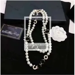 CHANELLS Necklace Simple Luxury Brand Designer Pendants Canale Collane Crystal Pearl Letter Crystal Cristallo C Gioliti a ciondolo Gioielli per maglione 44B