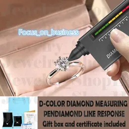 Моссанитовое кольцо женское бриллиантовое кольцо прошло Gra Diamond Test 925 Silver 18k Gold Cring Ring Six Claw Ring Mosanite Women Dift с коробкой и сертификатом