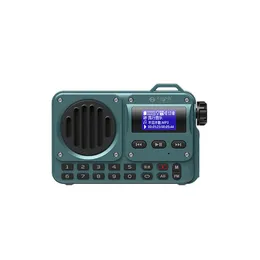 Tragbarer FM -Radio Bluetooth Ser LCD -Bildschirm Anzeige Antenna Aux Eingabe USB Disk TF MP3 Music Player 240506