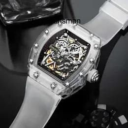 Zegarki wielofunkcyjne luksusowe zegarki na rękę męskie zegarki autentyczne 2023 NOWOŚĆ FULLAUTOMATOM MECHANICAL WATR Transparent Pusty Tourbil4at3 RMRM
