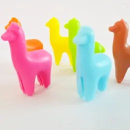 Party Decoration 6pcs Silicone Alpaca Lama Wine Charms Glass Markers