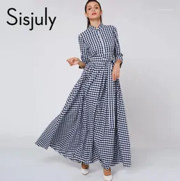 Party Dresses Whole Sisjuly Women Maxi Dress Autumn Winter Plaid Long Gown Fashion Vestido De Festa Year 202112288601