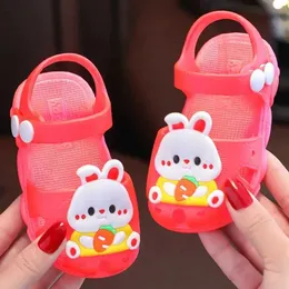 Lzod Sandals Cartoon Rabbit SummerBaby Shoes Family Anti Slip Soft Sole Beach Childrens D240515