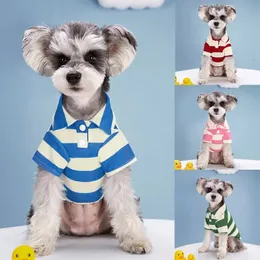 XS-4XL Dog T-Shirts Dünne atmungsaktive Sommerhundkleidung für kleine Hunde Welpe Pet Cat Weste Polo Hemd Chihuahua Yorkies 240515