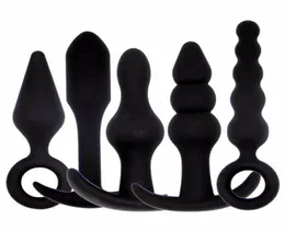 Sex Toys Massagers Orissi Backyard 5Piece Set of Silicone Fun Products Anal Plug Vuxen Massage Male Comrades97328169665822