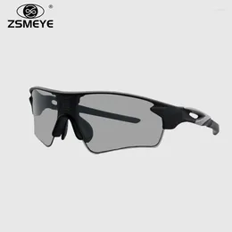 Солнцезащитные очки zsmeye tr90 rival pochromic polarized Men Путешествовать ультра-светские очки хамелеона 0,1 секундной LCD Smart Chip Gafas