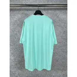 バランシアガリーズシャツ夏の新しいパリ刺繍ロゴクラシックTシャツデザイナーラグジーTシャツトップレターコットンTシャツショートスリーブラウンドネック特大692