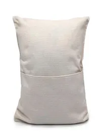 4040cm Sublimação em branco Capas de travesseiros de bolso de coloração sólida Diy Polysters Capso de almofada de linho