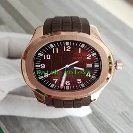 Luxury New Aquanaut 5167R-001 5167R Brown Dial Asian 2813 Automatic Mens Watch Rose Gold Case Brown Rubber Strap Gents Sport Watches P- 273x