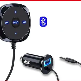 Handsfree Сигарета более легкая магнитная база Bluetooth-совместимый автомобиль комплект mp3 3,5 мм Aux Audio Music Adapter USB-зарядное устройство