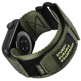 Watch Bands Sports nylon ring strap for Apple Band 49mm 45mm 44mm 42mm outdoor breathable i 9 8 7 41mm Ultra SE 6 40mm Q240514