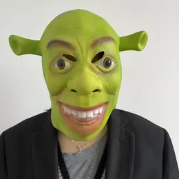 Zapasy imprezowe 1 szt. Maska Shrek Deluxe Zielony Lateks Lateks Pełna głowa Zabawne dla dorosłych Cosplay na Halloween