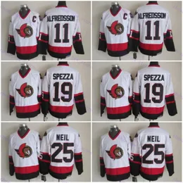 Maglia da hockey retrò economica 11 Alfredsson 19 Spezza 25 Neil Movie cucite