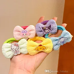 Cute Cartoon Childrens Hair Scrunchies Bow Headband Baby No Harm To Head Rubber Band Female Girls Hair Accessories