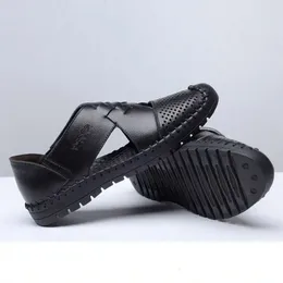 Breathables Erkekler İçi Boş Antiskid Yaz Deliği Sandalları Nefes Alabilir Sandal Deri Trend Ayak Bilgi Sarar Erkekler Gündelik Loafer Ayakkabı Toptan Ayakkabı A9G3# 642 S 9EB0