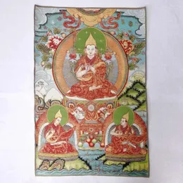 Tapissries tibet tibetansk tyg siden gelug je tsongkhapa tsong-kha-pa tangka thangka väggmålning
