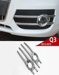 Chrome Car Front Fog Lamps Frame Decorative Trim Strip For Q3 2013-2015 Exterior Styling Accessories Stickers4854649