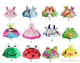 13 Stile Schöne Cartoon -Design Regenschirm für Kinder Hochwertige 3D Optionale Funktion Dach Licht für Regen Sonne 47cm8k D1263227553