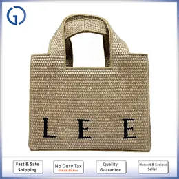 7A Qualität handgefertigtes Weave Raffias Handtasche Tasche Plin Ein Soleil Sommer für Urlaub Strandspiegel -Qualität Designertasche