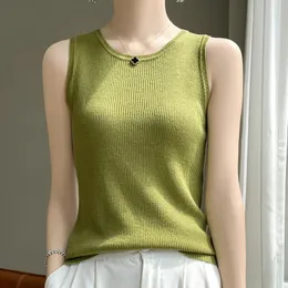Spring and Summer Women Cashmere Vest ONeck Soft Sleeveless Knitted 240513