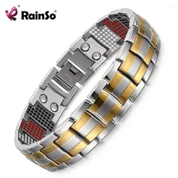 Charmarmband Raino Titanium Armband för män Fashion Bangles Germanium Magnetic Power Health Gifts Italian 2024