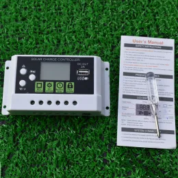 Solar 10A LCD Solar Ladungscontroller 12V/24V Solarladegerät für weniger als 200 W Solarpanel für Home Light Kit