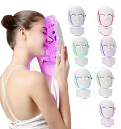 Pro Korea 7 Color LED Pon Light Therapy Machine LED Face Facial Mask Neck1780509