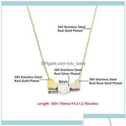 Подвесные ожерелья подвесные ювелирные украшения ожерелья минимализм сердце для женщин из нержавеющей стали подвески сестринские подарки c dh4qg