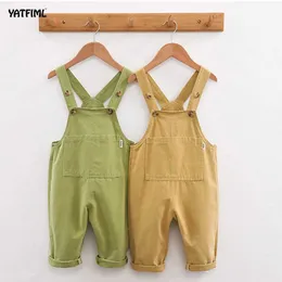 Overaller yatfiml vår bomull baby flicka övergripande högkvalitativ barns casual män jumpsuit barn och barnbyxor barn jumpsuit d240515