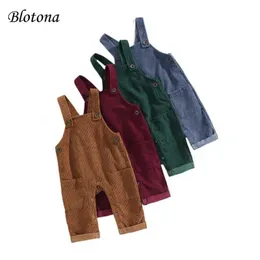 Bloth Blotona Toddler Boys and Girls Spring and Autumn Camisole kombinezonu pokryta stałych kolorowych pantsolowych spodni Camisole 0-5 lat D240515