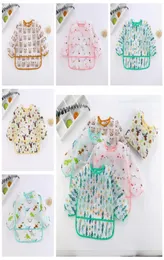 Baby Bibs Cartoon Print Burp Clothes تغذية مريلة مضادة للماء من منشفة اللعاب اللطيفة اللطيفة القابلة للفصل