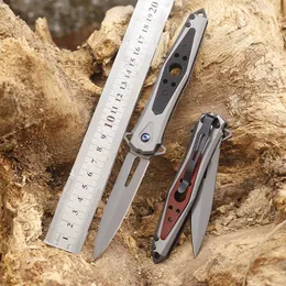 Nuovo design in acciaio inossidabile pieghevole coltello da tasca da campeggio da campeggio esterno EDC di sopravvivenza tattica di sopravvivenza in acciaio G10/manico in legno