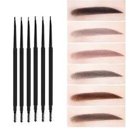 Privat etikett Eyebrow Pencil Makeup Custom Bulk mycket liten triangel dubbel-slutade gyllene pinnar ögonbryn kniv vattentät 240515