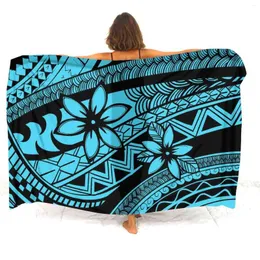 Férias havaianas Sarongo Sarong Shawl Polinésia Seasia Soft Fabric Summer Summer Lightweight Anti-Slip Coat 2024 Apron